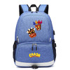 Teenagers Crash Bandicoot usb charging canvas Backpack
