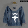 Fullmetal Alchemist Anime Edward Elric Fashion Denim Jacket