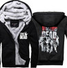 The Walking Dead Streetwear Printing Pattern Thicken Fleece Zipper Hoodies Jacket