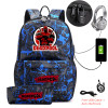 DEADPOOL USB Anti-theft lock Backpacks with pen bag