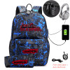 DEADPOOL USB Anti-theft lock Backpacks with pen bag