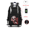 My Hero Academia Printed Black Large Capacity Waterproof Unisex Casual School Backpack