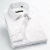 Classic twill business men's shirts long sleeve turndown collar plus size 5xl dress shirt