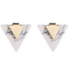 Minimalist Geometric Triangle Marble Stud Earring Minimalist Geometric Triangle Marble Stud Earring