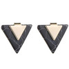 Minimalist Geometric Triangle Marble Stud Earring Minimalist Geometric Triangle Marble Stud Earring