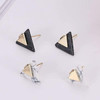 Minimalist Geometric Triangle Marble Stud Earring Minimalist Geometric Triangle Marble Stud Earring