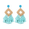 Bohemian Tassel Rattan Handmade Bamboo Drop Earrings