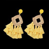 Bohemian Tassel Rattan Handmade Bamboo Drop Earrings