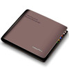 Men's Short Wallet Black Brown Leather Bifold