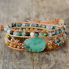 Natural Stones Charm Wrap Handmade Boho Bracelet