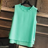 GAREMAY Women Summer Tops Sleeveless Feminine Blouses Plus Size Loose Ruffle White Shirt Fashion Chiffon Blouse For Women 001A GAREMAY Women Summer Tops Sleeveless Feminine Blouses Plus Size Loose Ruffle White Shirt Fashion Chiffon Blouse For Women 001A