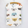 New fashion Flower Elephant printed t shirts women summer dresses  novelty design casual top tees for girls
