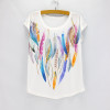 New fashion Flower Elephant printed t shirts women summer dresses  novelty design casual top tees for girls