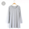 New Fashion Clothes Women Dress 100% Cotton Autumn Winter Dress Female Long Sleeve Dress O-Neck Woolen Dresses