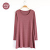 New Fashion Clothes Women Dress 100% Cotton Autumn Winter Dress Female Long Sleeve Dress O-Neck Woolen Dresses