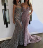 Light Purple Bead Starpless Sexy Prom Dresses ,PD00140