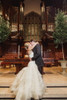 Simple Ivory Organza Sweetheart Strapless Tiered Wedding Dresses, AB1168