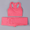 Vital Seamless Yoga Set Fitness Clothing High Waist Gym Leggings+Padded Push Up Sports Bra