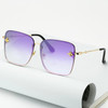 Lady Oversize Rimless Square Bee Sunglasses Women Men Small Bee Glasses Gradient Sun Glasses Female UV400