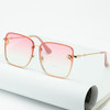 Lady Oversize Rimless Square Bee Sunglasses Women Men Small Bee Glasses Gradient Sun Glasses Female UV400