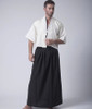 Vintage Black Japanese Men Warrior Kimono Traditional