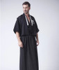 Vintage Black Japanese Men Warrior Kimono Traditional
