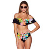 Off Shoulder Flower Swimwear Women Swimsuit Ruffles Bikini Set Off Shoulder Flower Swimwear Women Swimsuit Ruffles Bikini Set
