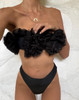 Women's Swimsuit Wrapped Chest Sexy Mesh High Waist Bikini