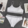 Sexy High Waist Bikini Split Sequins Solid Color Bikini