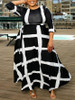 Plus Size Printed 2 Colors Maxi Dress
