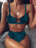 Women Split Swimsuit Leopard Bikini
