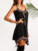 Sexy Bohemia Spaghetti Straps Embroidery Mini Dress