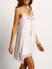 Sexy Bohemia Spaghetti Straps Embroidery Mini Dress