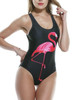 Women sexy flamingo one piece swimsuit cartoon print Beachwear