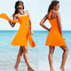 Wrapped Chest Beach Skirt Mini Dress