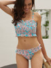 Two-piece Printed Bikini Split Sexy Low Waist Slimming Swimsuit