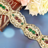 Red Green Crystal Adjustable Belt