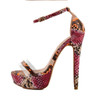 Chunky High Heel Ankle Strap Platform Sandals