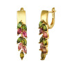 Colorful 4.2ct Natural Brazil Tourmaline Clasp Earrings
