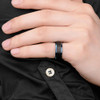 Men's Charm Wedding Band Tungsten Carbide Ring