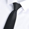 Men Striped Zipper Necktie Gentlemen Neck Tie