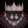Crystal Pearls Tiaras Necklace Earrings Bride Wedding Jewelry Sets Crystal Pearls Tiaras Necklace Earrings Bride Wedding Jewelry Sets