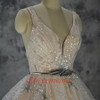 Lace Sequined V-Neck Bridal Wedding Dress