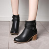 Autumn and winter women shoes vintage Europe star fashion women high heels Ankle boots Snow short boots zipper plus size 34-43