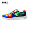 FORUDESIGNS Women Rainbow Printed Sneakers