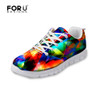 FORUDESIGNS Women Rainbow Printed Sneakers