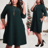 L-6XL Big Size Dresses Office Ladies Plus Size Casual Loose Autumn Dress Pockets Green Red Fashion Dress Vestidos Women Clothes