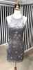 Silver Beading Rhinestone Open Back Sheath Homecoming Dresses,HD0041