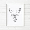 Geometric Deer Head Canvas Art Print Poster, Wall Pictures for Home Decoration, Wall decor FA221-9