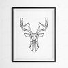 Geometric Deer Head Canvas Art Print Poster, Wall Pictures for Home Decoration, Wall decor FA221-9